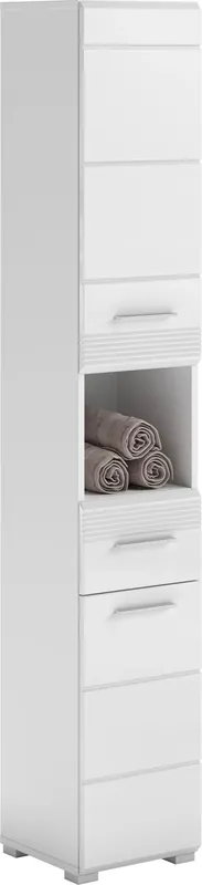 Heißes Angebot Home affaire Hochschrank »Malmö, Breite 30 cm, 2 Türen, 1 Schubkasten, 1 offenes Fach, MDF-Front« in verschiedenen Farben erhältlich, Badmöbel, Badschrank, Schrank, Bad