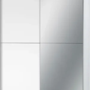 Super-Preis Schlafkontor Schwebetürenschrank »Heimo/Fast Schrank Kleiderschrank Garderobe« geringe Tiefe, ausziehbarer Kleiderstange, Garderobenschrank, 6 Böden