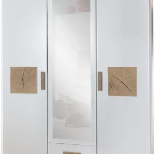 Wimex Kleiderschrank »Kärnten Schlafzimmerschrank im natürlichen Design« in zwei Breiten erhältlich, mit Spiegel,Topseller Schrank Garderobe mit 3 Türen und 2 Schubladen 135cm Preiswert