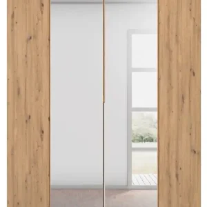 OTTO home Eckkleiderschrank »Kleiderschrank Schrank Ankleidezimmer Schlafzimmer Garderobe AGORDO« in zwei Griff-Farben, Breite/Tiefe 117x117 cm, Höhen 210/229 cm,mit Spiegeltüren, voll ausgestattet mit viel Stauraum MADE IN GERMANY Abverkauf
