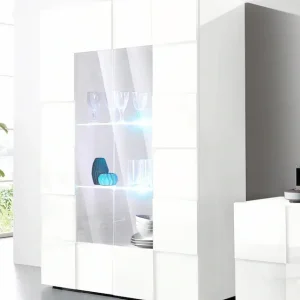 Must-Have Home affaire Vitrine »Dama Höhe 166 cm, Breite 121 cm, Stauraumvitrine mit 2 Türen,« Standvitrine - Front in 3D-Optik, viel Stauraum, verschiedene Farben