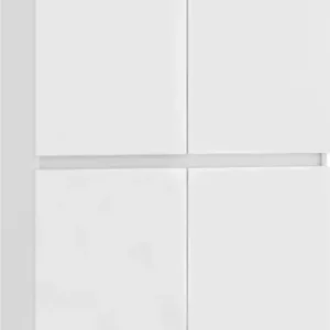 Kracherpreis Home affaire Schuhschrank »MISTER-Schuhregal, Made in Italy, 12 Fächer, 10 Einlegeböden« Hochglanz lackiert,Breite 80 cm, Höhe 200 cm, 4 Türen, wendbare Blende