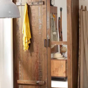 OTTO home Garderobenschrank »Santos« mit besonderen Türfronten und Spiegel, viel Stauraum, Höhe 180 cm Neu Im Sortiment