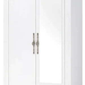 OTTO home Kleiderschrank »WESTMINSTER Wäscheschrank in 2 Farben, Landhausschrank Metallgriffe« Drehtürenschrank mit Spiegel, Schlafzimmerschrank, 109 cm breit Neuheit