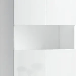 welltime Hochschrank »MISTER, Hochschrank mit 6 geschlossenen und 1 offenen Fach« Made in Italy,Hochglanz lackiert, Höhe 180 cm, mit Soft-Close Funktion Schneller Versand