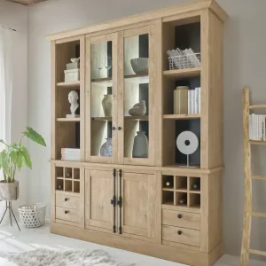 Neu Im Sortiment Home affaire Buffet »Cornwall, Küchenschrank im Landhausstil, Anrichte, Eiche Dekor« 1 Stk. tlg. Metallgriffe, 193 cm breit, viel Stauraum, inkl. Flascheneinteilung