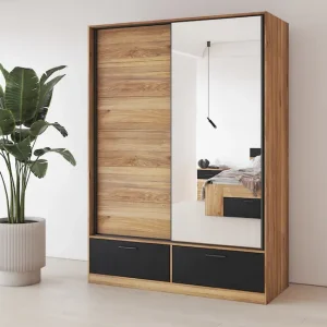 Home affaire Schwebetürenschrank »Faweza,Breite 200 cm, Wäscheschrank incl. kompletter Innenausstattung« Schiebetürenschrank mit Schubladen, Kleiderschrank, Spiegeltür Günstig