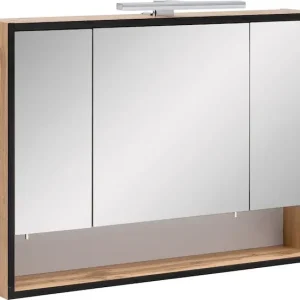 Versand Am Gleichen Tag Schildmeyer Spiegelschrank »Maxima made in Germany« Breite 80 cm, 3-türig, LED-Beleuchtung, Schalter-/Steckdosenbox