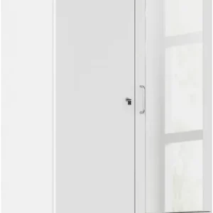 Schnäppchen rauch Kleiderschrank »Schrank Garderobe Garderobenschrank Putzschrank Wäscheschrank BERGHEIM« Breiten 91/136/181 cm, Höhe 197 cm,2 Außenschubladen, Tür/en abschließbar je 2 Schlüssel MADE IN GERMANY