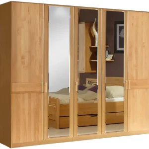 WIEMANN Kleiderschrank »Lausanne, Drehtürenschrank, Schrank, Wäscheschrank, Erle teilmassiv« 300 cm Breite mit 5 oder 6 Türen wählbar,Front aus Massivholz in Erle, langlebige Qualität, inkl. Türendämpfung Meistverkauft