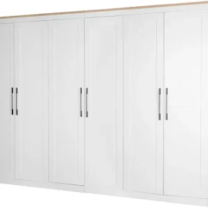 Jetzt Bestellen OTTO home Kleiderschrank »Büsum Schlafzimmer Schrank Otto´s Choice mit 6 Türen« stabile robuste Bauweise mit optimaler Aufteilung- Breite 3m,Schlafzimmerschrank Landhaus Design Garderobe Schrank Bestseller
