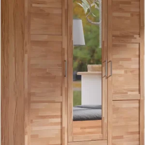 Nur Für Kurze Zeit OTTO home Kleiderschrank »Sabrina, natürlicher Landhausstil, mit Innenausstattung« Spiegel und Schubladen, teilmassiv,Buche oder Eiche, FSC-zertifiziert