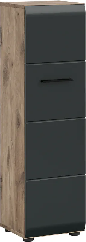 Preiswert welltime Stauraumschrank 1 Stk. tlg. Florenz, Badschrank Nox Oak NB, 106 cm hoch, 4 Fächer