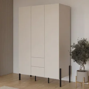 Wochenendangebot OTTO home Kleiderschrank »Jukon, moderner Kleiderschrank mit Metallfüßen« B/H/T 3-Türer: ca. 135/210/60 4-Türer ca: 180/210/60,push to open Funktion, passend zur JUKON Serie, viel Stauraum