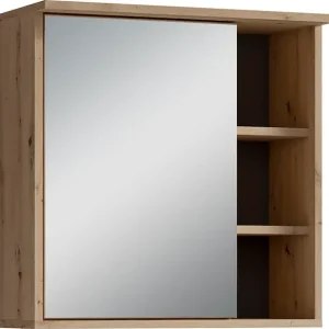 Geprüft byLIVING Spiegelschrank »Wellness« 1 Stk. tlg. 60cm Badschrank mit LED-Leuchte, großem Spiegel und viel Stauraum
