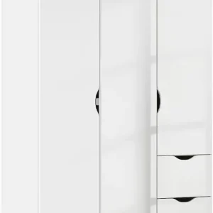 rauch Kleiderschrank »Freiham Drehtürenschrank Garderobe BESTSELLER« mit Spiegel und Schubkästen, Griffmulden,Schlafzimmerschrank Schrank Neu