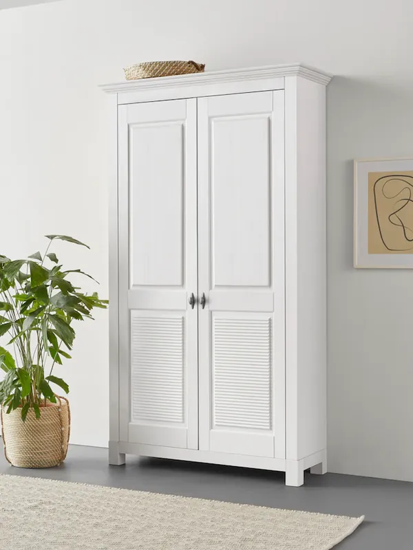 Neue Ware OTTO home Schuhschrank »Rauna« aus massiver Kiefer, viel Stauraum