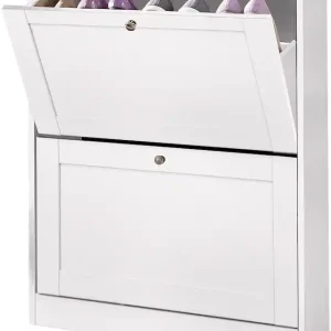 OTTO home Schuhschrank »Heide« Breite 70 cm, mit 2 Klappen und Facettenfront Kostenfreie Lieferung