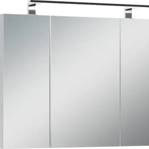 Geprüft byLIVING Spiegelschrank »Serie Spree, in vielen Breiten erhältlich« Soft-Close, LED Beleuchtung mit Schalter- und Steckdosenbox