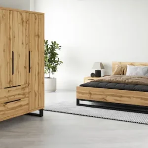 Ausverkauf Home affaire Schlafzimmer-Set »Bronne,Komplettschlafzimmer (Set,4-St)« Schlafzimmer-Set, Schrank 191cm breit, 2xNachtische, Bett180/200cm