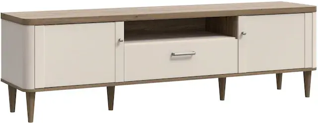 Billig FORTE TV-Board »Lacetti« B/H/T 179,8/53,3/41,2 cm Echtholzfüße