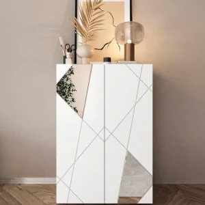 Home affaire Schuhschrank »Vittoria, Breite 78 cm« mit Spiegel und Siebdruck Günstig