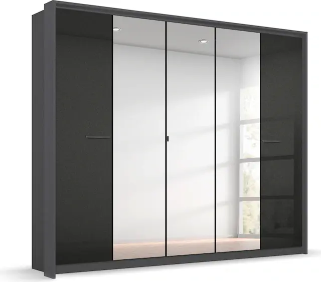 Bestseller rauch Drehtürenschrank »Kleiderschrank Schrank Garderobe Wäscheschrank Ankleide OTELI« erhältlich in Breiten 230/275 cm inkl. Innenschubladen und extra Böden,mit Mittelspiegel und Passepartout optional mit Beleuchtung