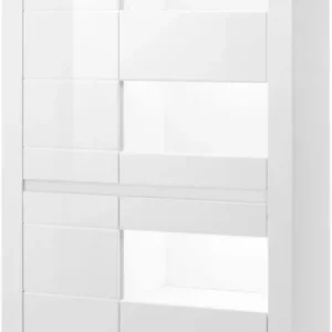 Home affaire Vitrine »Carat« Höhe 198 cm, zwei Leisten angeliefert, 1 x grau, 1 x weiss Preis Gesenkt