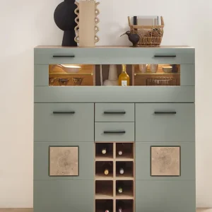 Versand Am Gleichen Tag Innostyle Barschrank »FUN PLUS II« 2 Holztüren, 19 Fächer, 1 Klappe,Softclose, ABS Kantenschutz