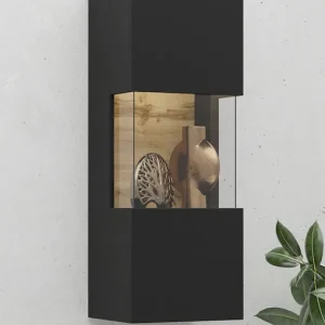 Sonderaktion Home affaire Hängevitrine »Ava, Breite 36 cm, hängend montierbar« moderne grifflose Vitrine, Eckverglasung