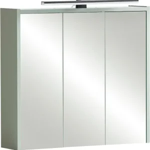 Schildmeyer Spiegelschrank »Palermo, Breite 65 cm« Mit LED-Leuchte und Steckdose, Metallbeschläge, Glaseinlegeböden Begrenztes Angebot
