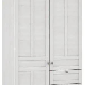 FORTE Kleiderschrank »Iloppa, Schlafzimmerschrank im Landhausstil« Maße: B/H/T ca. 105,3x192,6x57,3 cm, Schrank mit Spiegel Jetzt Bestellen