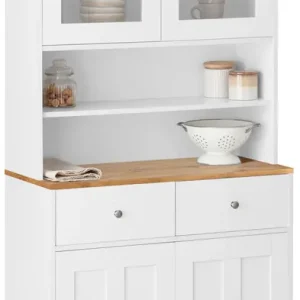 Kostenfreie Lieferung Home affaire Buffet »Kate« Breite 88 cm, mit Glastüren und Holztüren, Metallgriffen, Höhe 182 cm