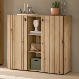 Home affaire Schuhschrank »TATIO, Breite 106 cm, Rillenoptik, offene Fächer, 2 Türen« 1 Stk. tlg. Schuhschrank, Schuhkommode, Flurkommode, Kommode Rabatt