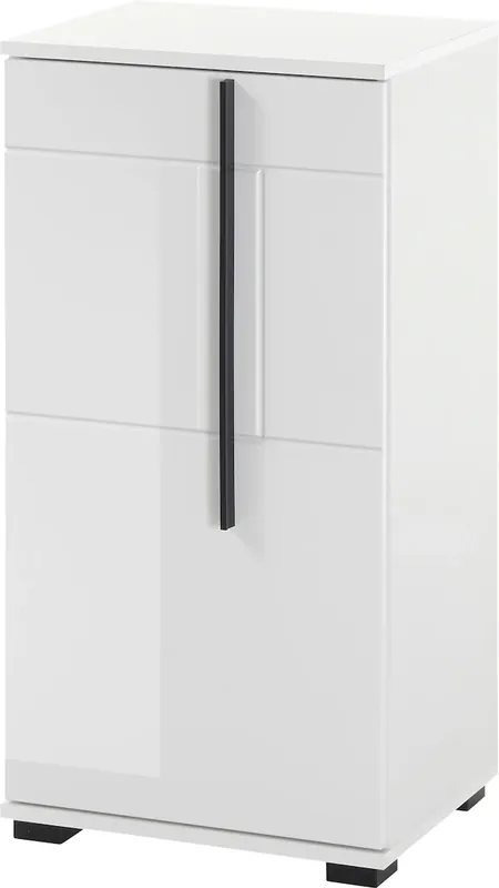 Online Kaufen INOSIGN Unterschrank »Cantara, Badschrank in Hochglanz Weiß, Schrank im modernen Design« mit schwarzen Griffen, ausreichend Stauraum