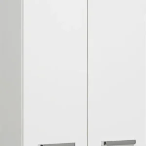 Nur Heute Saphir Hängeschrank »Quickset Wand-Badschrank 60 cm breit mit 2 Türen und 2 Einlegeböden« Badezimmer-Hängeschrank inkl. Türdämpfer, Griffe in Chrom Glanz