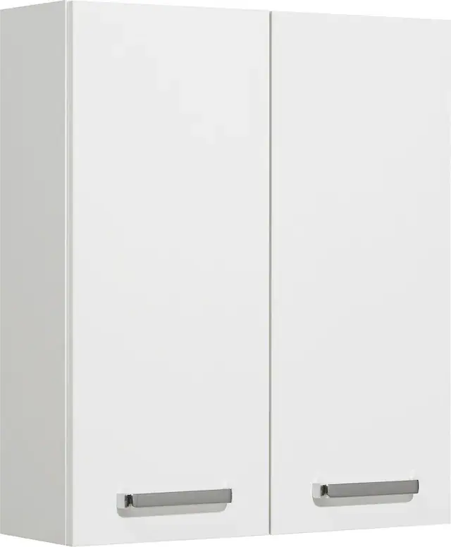 Nur Heute Saphir Hängeschrank »Quickset Wand-Badschrank 60 cm breit mit 2 Türen und 2 Einlegeböden« Badezimmer-Hängeschrank inkl. Türdämpfer, Griffe in Chrom Glanz