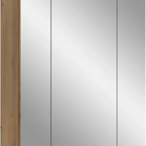 Schnäppchen Home affaire Spiegelschrank »Malmö, Breite 60 cm, 3 Spiegeltüren, 9 Fächer, 6 Einlegeböden« 1 Stk. tlg. Florenz, Spiegelschrank 3-Türig, Artisan Oak NB, 9 Fächer