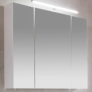 Schildmeyer Spiegelschrank »Irene« Breite 80 cm, 3-türig, LED-Beleuchtung, Schalter-/Steckdosenbox Zertifiziert