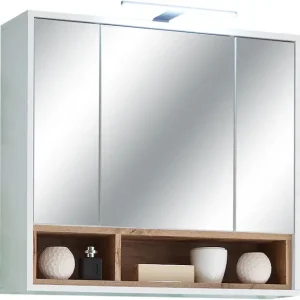 BASIC by Balculina Spiegelschrank »Mila, Badezimmerschrank BxHxT 80x72x21 cm« 1 Stk. tlg. Breite 80cm, Tür L/R monierbar, FSC-Mix 70% Top-Seller