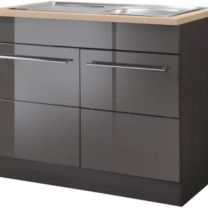 KOCHSTATION Spülenschrank »KS-Wien« Breite 100 cm, inkl. Einbauspüle Letzte Chance