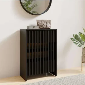 Home affaire Mehrzweckschrank »MURET, Schuhschrank, Weinregal, 4 Fächer und 2 Türen, Lamellenfronten« Maße B/T/H: 60/35,4/87 cm,Schuhkommode mit viel Stauraum, Maße B/T/H: 60/35,4/87 cm Schneller Versand