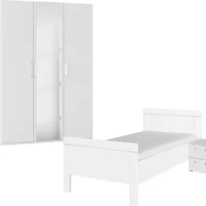 rauch Schlafzimmer-Set »Komplettschlafzimmer Schlafzimmer EVELYN« Set, inkl. SOFT-CLOSE-FUNKTION, 3 Stk. tlg. Schrank und Bett in 2 Breiten, Nachttisch 2 Schubladen MADE IN GERMANY Top-Angebot