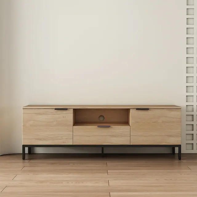 Wochenendangebot OTTO home TV-Board »Jorinde« Melaminoberfläche, flexibler Stauraum und robustes Metallgestell