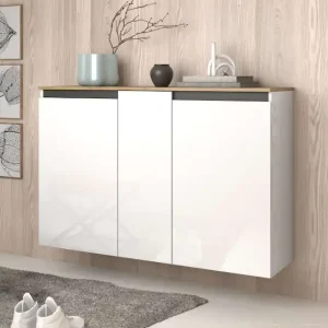 Home affaire Schuhschrank »Zippo, Schuhkommode,Schuhregal,Made in Italy,hängend« 1 Stk. tlg. Front/Korpus hochglanz lackiert B/T: 130x35 cm,5 Fächer,25 paar Schuhe Preis Gesenkt