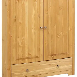 Neu OTTO home Wäscheschrank »Hugo, Mehrzweckschrank, FSC zertifiziert, Made in EU« (B/T/H) 106/38/126 cm,aus massiver Kiefer, klassischer Landhausstil mit Kassettenoptik