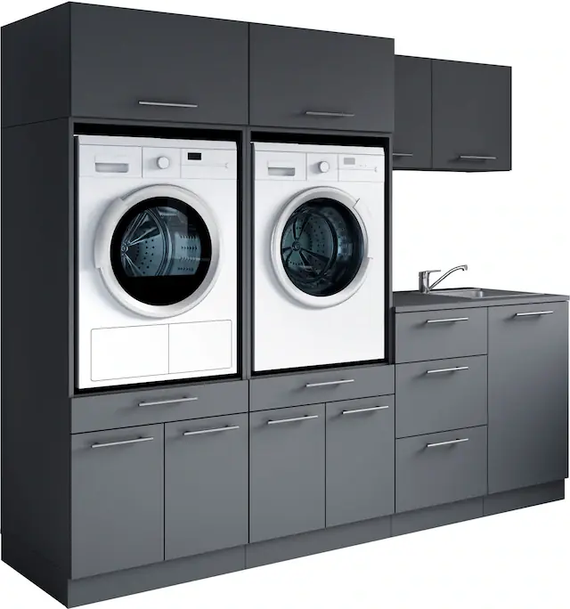 Laundreezy Mehrzweckschrank-Set »Laundreezy, 8-tlg. Mehrzweckschrank-Set B/H/T 236/200/68 cm« 8 Stk. tlg. Mega-Angebot