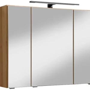 welltime Spiegelschrank »Trento, verschiedene Ausführungen und Farben« Breite 80 cm, mit 3D-Effekt, Spiegeltüren, Inklusive LED-Beleuchtung Must-Have