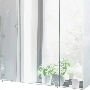 Neu Schildmeyer Spiegelschrank »Basic« Breite 80 cm, 3-türig, Glaseinlegeböden, Made in Germany