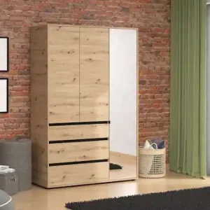 INOSIGN Kleiderschrank »Corbett, grifflose Optik, FSC-zertifziert, Made in Europe« 138 oder 182,5cm breit, 211cm hoch und 54,5cm tief,mit Spiegel, 3 Schubladen und Innenausstattung Abverkauf